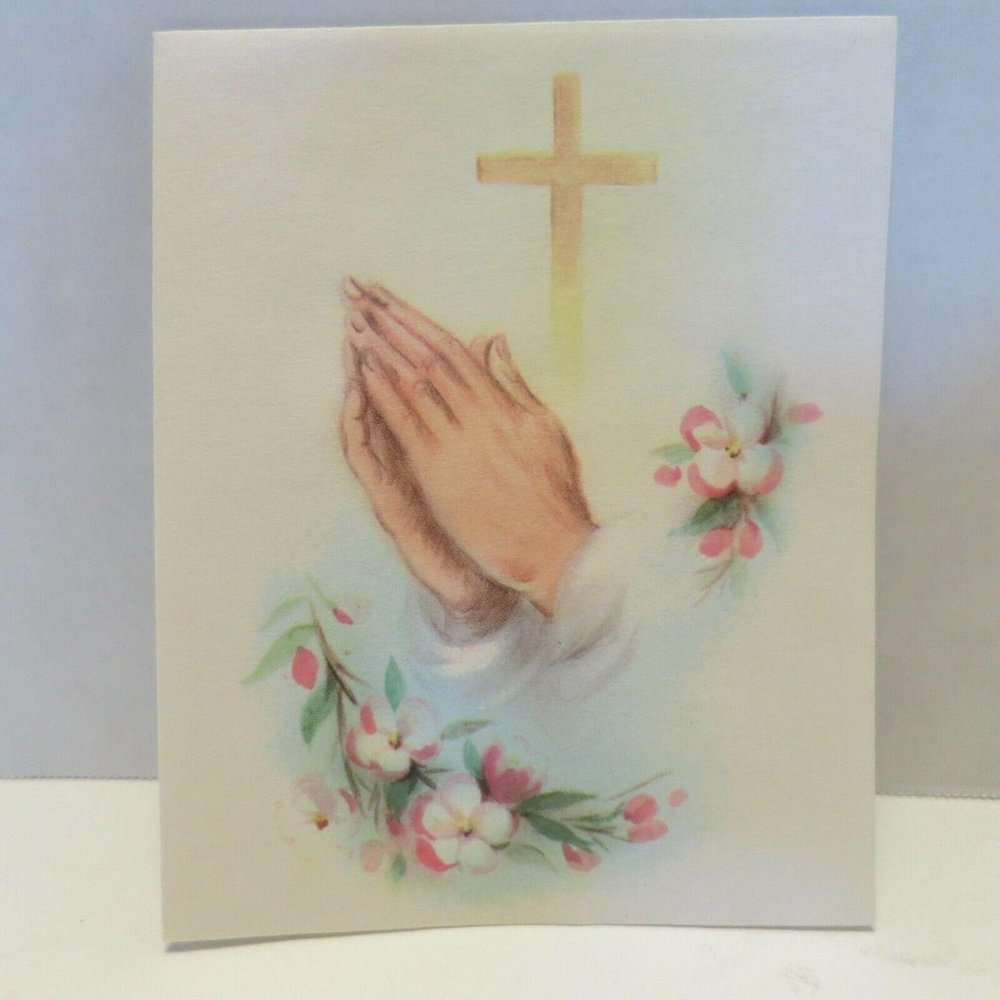 18 Religious Durer's Praying Hands Notes With Story 4"x5" VTG Thank You Cards